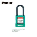 パンドウイット PANDUIT ロックアウト用非電導性パドロック 緑 (1個=1箱) (1個) 品番:PSL-8GR