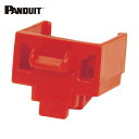 パンドウイット PANDUIT モジュラージャックガード 赤 100個入り (1袋) 品番:PSL-DCJB-C