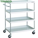 トラスコ フェニックスワゴン 省音 900X600XH1200 4段 W色 (1台) PEW-1294-W
