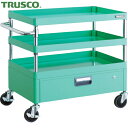 トラスコ フェニックスワゴン 省音 750X500XH740 1段引出付 YG色 (1台) PEW-773V-YG