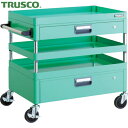 トラスコ フェニックスワゴン 省音 750X500XH740 引出付 YG色 (1台) PEW-773VZ-YG