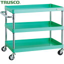 トラスコ フェニックスワゴン 900X600 3段 Φ75ゴム車輪 YG色 (1台) PEW-793-G75-YG