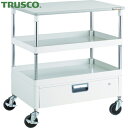 トラスコ フェニックスワゴン 省音 750X500 1段引出 天板付 W色 (1台) PEW-972VT-W