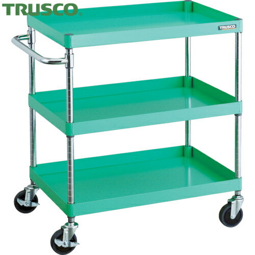 トラスコ フェニックスワゴン 省音 750X500XH880 3段 YG色 (1台) PEW-973-YG