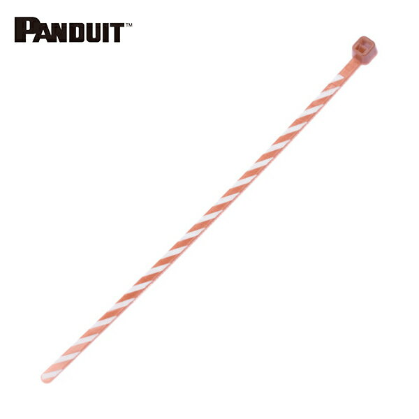 パンドウイット PANDUIT ストライプナイロン結束 茶/白 （50本入） (1袋) 品番：PLT1M-L1-10