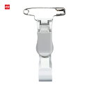 オープン工業 OP 名札用プラクリップ 安全ピン付 灰 (10個入) (1袋) 品番:NX-13-GY