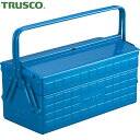 TRUSCO(トラスコ) 2段工具箱 350X160X260 ブルー (1個) 品番：ST-3500-B