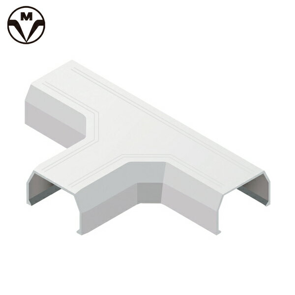 マサル工業 ケーブルカバー 壁用 ニュー・エフモール付属品 T型ブンキ 2号 ホワイト (1個) 品番：SFMTB22