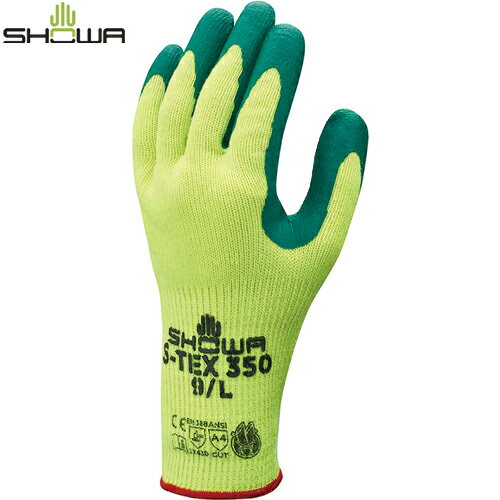 ショーワ 耐切創手袋 ハガネコイル S−TEX350 グリーン XLサイズ (1双) 　品番：S-TEX350-XL