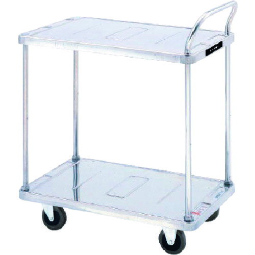 ダンディ ステンレス台車 ダンディSシリーズ タイプSL 2段テーブル片ハンドル式 W710×D450 (1台) 品番：SM-BT2