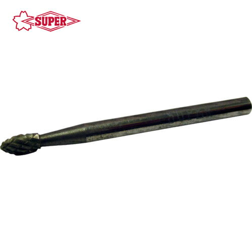 スーパーツール(SUPERTOOL) スーパー超硬バー オール超硬タイプ 卵型(ダブルカット)刃径：3.0mm 刃長：..