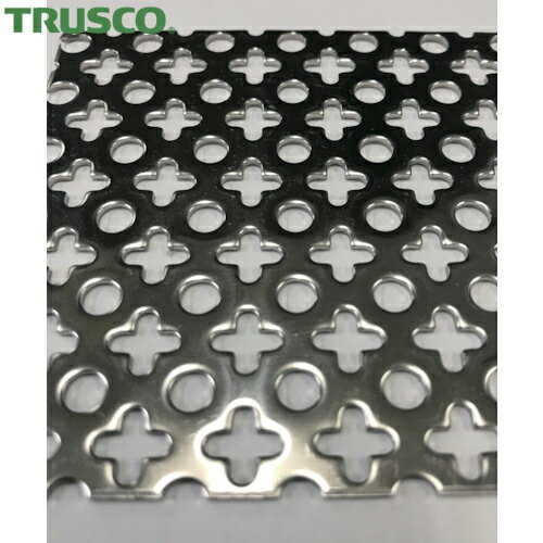 TRUSCO(トラスコ) 鉄パンチングメタル1.0t 〇＋ 450X450 (1枚) 品番：SPCC1-450X450