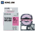 キングジム KING JIM テプラ PROテープ 9mm ピンクラベル/黒文字 長さ8m (1個) 品番:SC9P