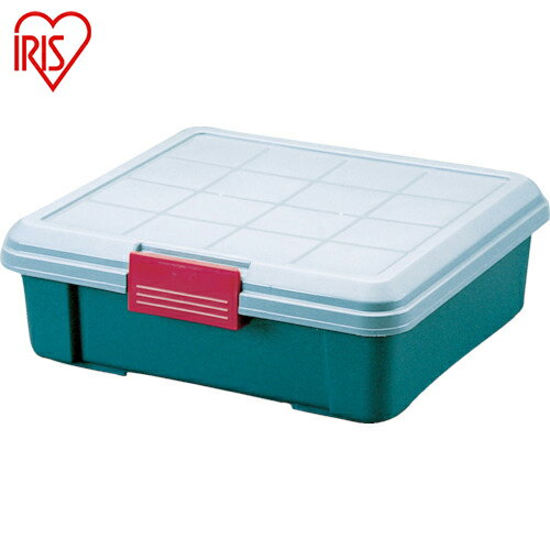 アイリスオーヤマ(IRIS) 209940 RVBOX(浅型) 450×400×155 グレー/ダークグリーン (1台) 品番：RV450Fのサムネイル