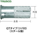 トラスコ TRUSCO シーティーアンカー ツバ付 ステンレス W3/8X30 5本入 (コンクリート用アンカー/内部コーン打込み式) (1Pk) 品番:SGT-3030BT(4)