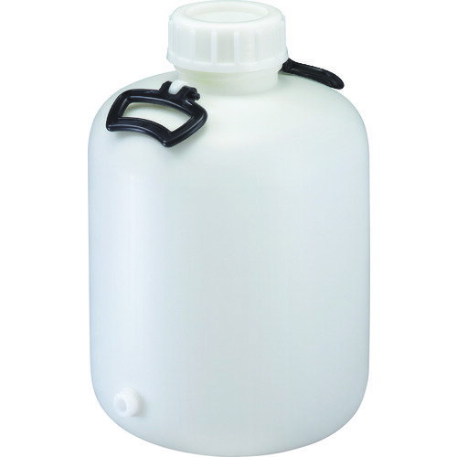 瑞穂化成工業 ポりタンク 取手付き 広口瓶 20L+3/8ソケット加工 （ソケット付） (1個) 品番：009438