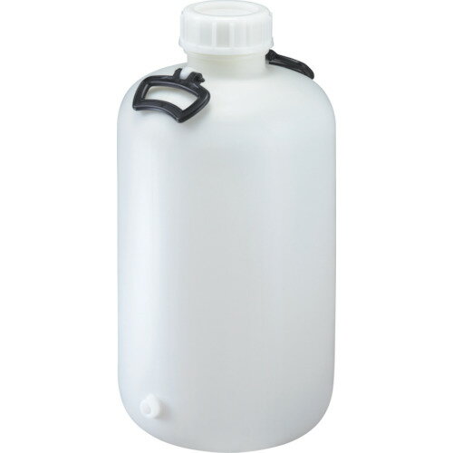 瑞穂化成工業 ポリタンク 取手付き 広口瓶 30L+3/8ソケット加工 （ソケット付） (1個) 品番：009538
