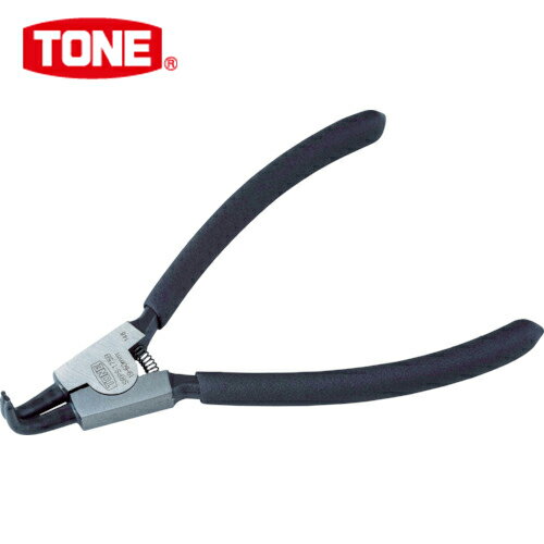 TONE トネ スナップリングプライヤ（ベントタイプ 軸用） 全長130mm リング使用範囲3〜10mm (1丁) 品番：SRPS-125BF