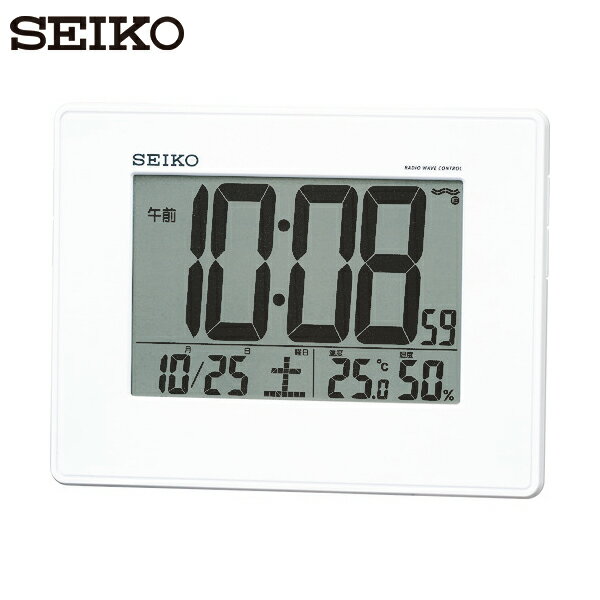 SEIKO(セイコー) 温湿度計付き掛置兼用電波時計 (1個) 品番：SQ770W
