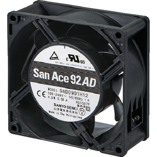 SanAce(山洋電気) ACDCファンセットモデル(92×38mm センサ付) (1台) 品番：ST1-9AD0901M1H