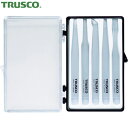 TRUSCO(トラスコ) 透明プラスチック製ピンセット5本組セット (1S) 品番：TPP-25-SET-TM