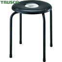 TRUSCO(トラスコ) ドーナツイス φ320×H420mm ブラック (1脚) 品番：TDNT-BK