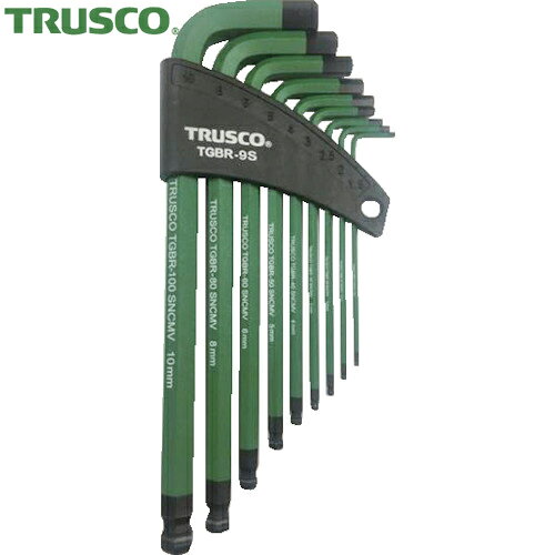 トラスコ TRUSCO カラーボールポイント六角棒レンチセット 9本組 (1S) 品番:TGBR-9S