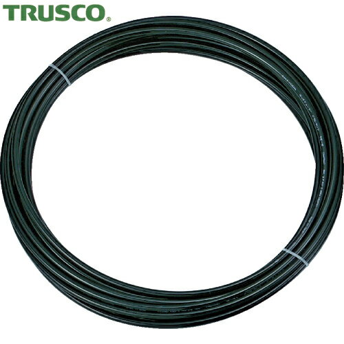 TRUSCO(トラスコ) ポリウレタンチューブ 4X2.5mm 10m巻 黒 (1巻) 品番：TEN-4X2.5-10-BK