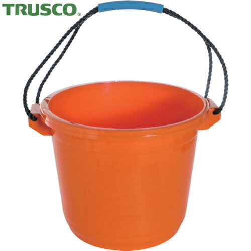 TRUSCO(トラスコ) ハードプラバケツ 14L オレンジ色 (1個) 品番：THB-14-OR