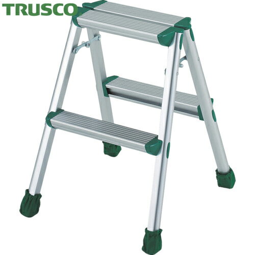トラスコ TRUSCO アルミ製踏台 軽作業用・脚カバー付 2段 (1台) 品番：TAF-2
