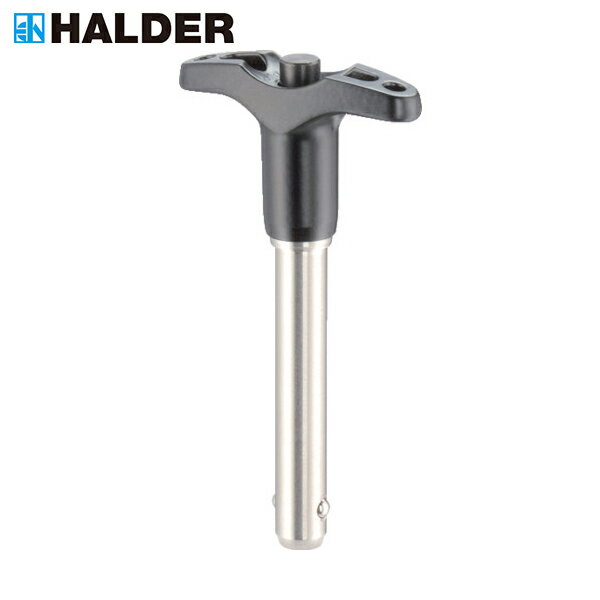 HALDER ハルダー ボール・ロック・ピン・セルフ・ロッキング T形グリップ付 ピン径10ワーク最大厚80 (1個) 品番：22340.0054