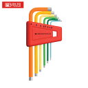 PBスイスツールズ 六角棒レンチ6本セット レインボー(パックナシ) (1S) 品番:210H-5RB