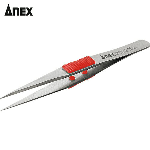 アネックス(Anex) ラバーグリップ付ステンレスピンセット強力型120mm (1本) 品番：210のサムネイル