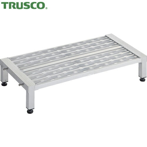 トラスコ TRUSCO 高床式アルミ製ステップ グレーチング仕様 900×450×H190～220 (1台) 品番：TFSGH-0945AL