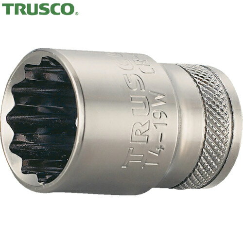 TRUSCO(トラスコ) ソケット 12角タイプ 差込角12.7 対辺10mm (1個) 品番：T4-10W 1