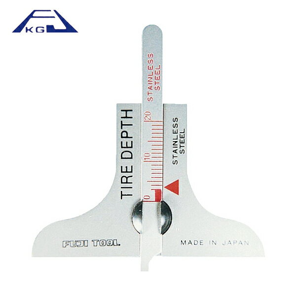 フジ タイヤデップスゲージ 測定能力20mm ベース寸法58mm (1個) 品番：TDG-20