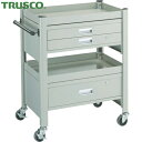 トラスコ TRUSCO コンビネーションワゴン 643X427XH880 1段・2段引出付 (1台) 品番:TCW-81ADE