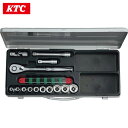 KTC 京都機械工具 12.7sq.ソケットレンチセット(14点) 差込角12.7mm 14点セット 6角 (1S) 品番:TB410