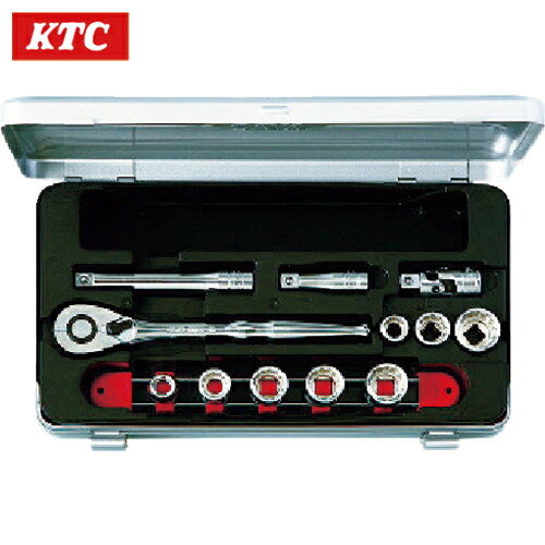 KTC(京都機械工具) 9.5sq.ソケットレンチセット(12点) 12点セット 6角 12角 (1S) 品番：TB308BX
