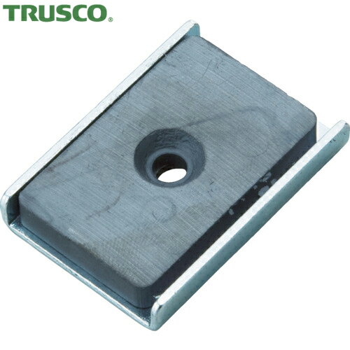 TRUSCO(トラスコ) キャップ付フェライト磁石 角形穴あり 25.5mmX23.5mmX6.5mm (1袋) 品番：TFC25KA-10P