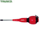 トラスコ TRUSCO グリップドライバー 落下防止電工ドライバー +2X100mm (1本) 品番:TDDR-2-100