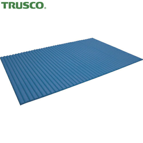 トラスコ TRUSCO フォークリフト 作業車両 バンパーとして ジャバラマット 600×900mm ブルー (1枚) 品..