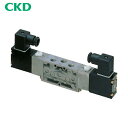 CKD 4Fシリーズパイロット式5ポート弁セレックスバルブ 3.0C[dm[]/(S・bar)]/音速コンダクタンス (1台) 品番：4F220-08-AC100V