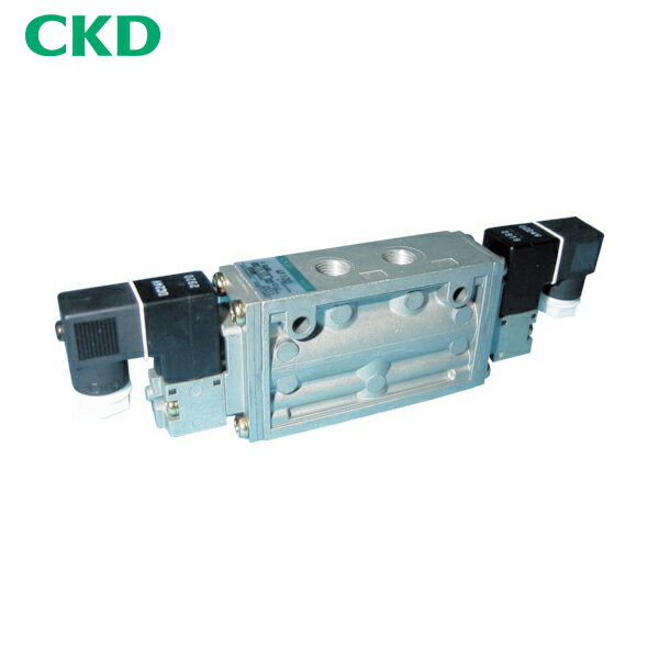 CKD 4Fシリーズパイロット式5ポート弁セレックスバルブ 2.0C[dm[[の3乗]]/(S・bar)]/音速コンダクタンス (1台) 品番：4F120-06-AC200V