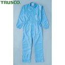 トラスコ TRUSCO 制電糸グリッド仕様フード無つなぎ服 ブルー 3L (1着) 品番:TCOG-B-3L