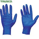 トラスコ TRUSCO 作業手袋 使い捨て天然ゴム手袋TGセーフ 0.12 粉無青L 100枚 (1箱) 品番:TGNL12BL