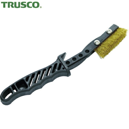 トラスコ TRUSCO チャンネルブラシ EグリップI型 真鍮線 (1本) 品番：TEBI-BR