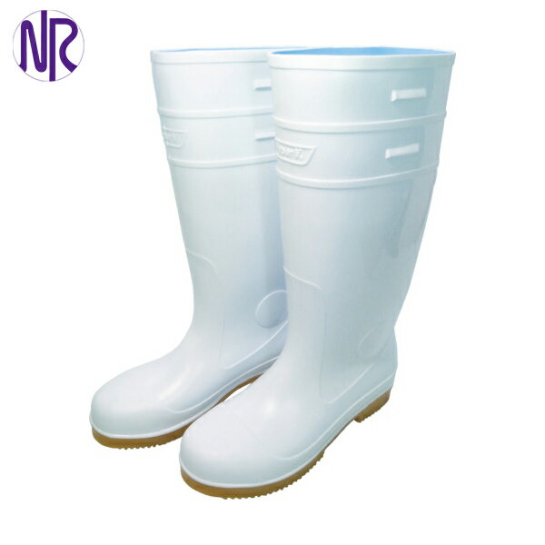 日進ゴム 安全長靴 耐滑先芯入り長靴 白 23.5cm (1足) 品番：V4500W-23.5