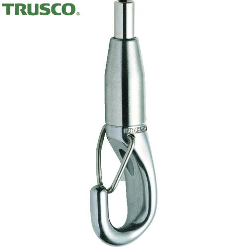 TRUSCO(トラスコ) ワイヤーグリッパー 外れ防止カラビナ付きフック SUS (1個) 品番：TSM-20VP
