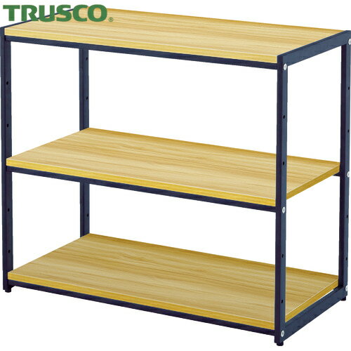 トラスコ TRUSCO モニター台 804×400×700H 木天板+黒脚 (1台) 品番：TVR8040NA-BK